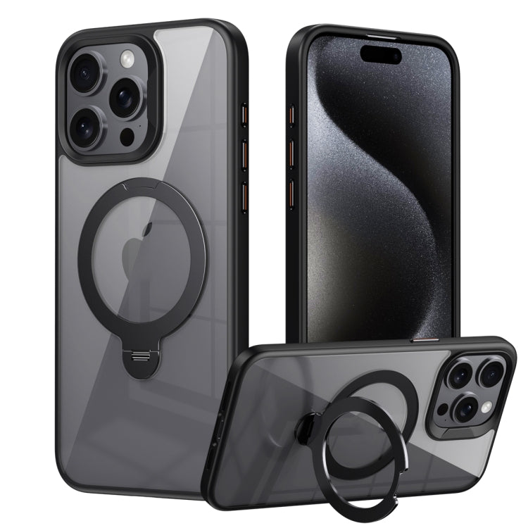 Transparent MagSafe Magnetic Rotating Ring Holder Phone Case, For iPhone 16 Pro Max, For iPhone 16 Pro, For iPhone 16 Plus, For iPhone 16, For iPhone 15 Pro Max, For iPhone 15 Pro