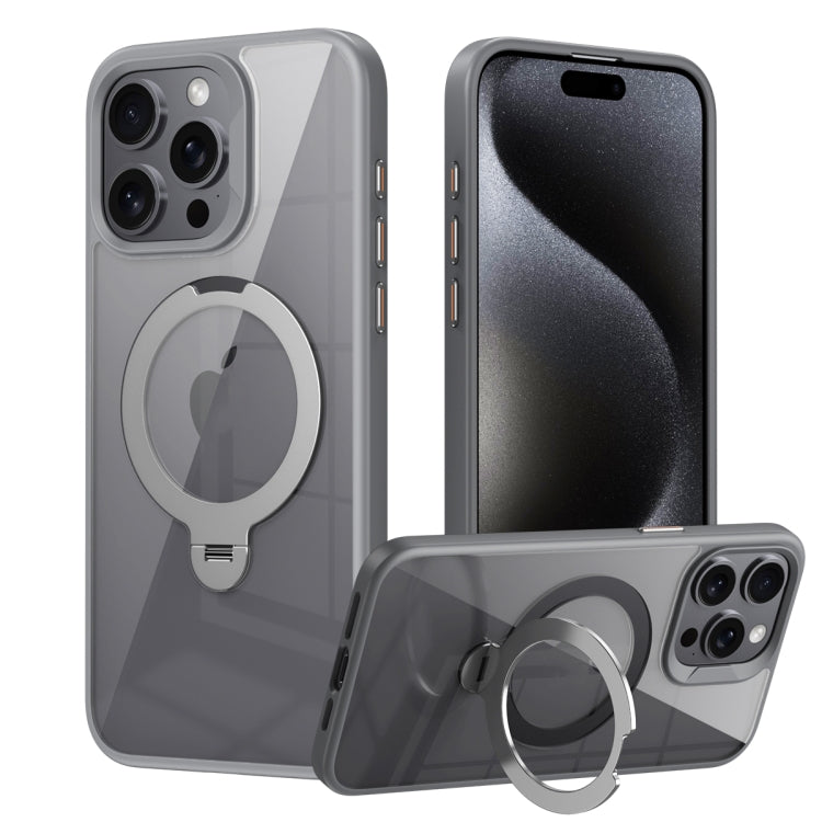 Transparent MagSafe Magnetic Rotating Ring Holder Phone Case, For iPhone 16 Pro Max, For iPhone 16 Pro, For iPhone 16 Plus, For iPhone 16, For iPhone 15 Pro Max, For iPhone 15 Pro