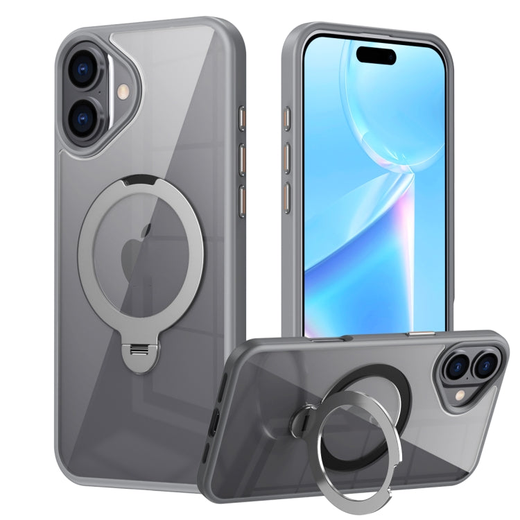 Transparent MagSafe Magnetic Rotating Ring Holder Phone Case, For iPhone 16 Pro Max, For iPhone 16 Pro, For iPhone 16 Plus, For iPhone 16, For iPhone 15 Pro Max, For iPhone 15 Pro