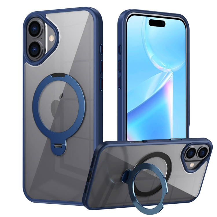 Transparent MagSafe Magnetic Rotating Ring Holder Phone Case, For iPhone 16 Pro Max, For iPhone 16 Pro, For iPhone 16 Plus, For iPhone 16, For iPhone 15 Pro Max, For iPhone 15 Pro