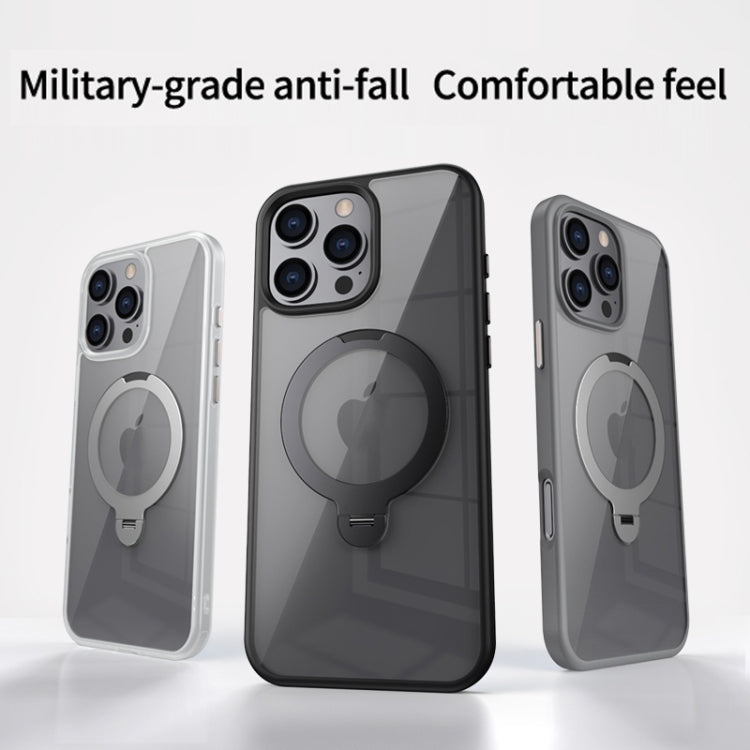 Transparent MagSafe Magnetic Rotating Ring Holder Phone Case, For iPhone 16 Pro Max, For iPhone 16 Pro, For iPhone 16 Plus, For iPhone 16, For iPhone 15 Pro Max, For iPhone 15 Pro