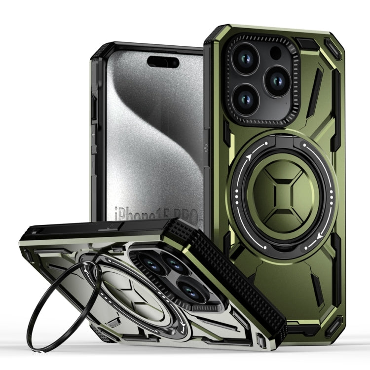 Armor II Series MagSafe Magnetic Holder Phone Case, For iPhone 15 Pro Max, For iPhone 15 Pro, For iPhone 15 Plus, For iPhone 15