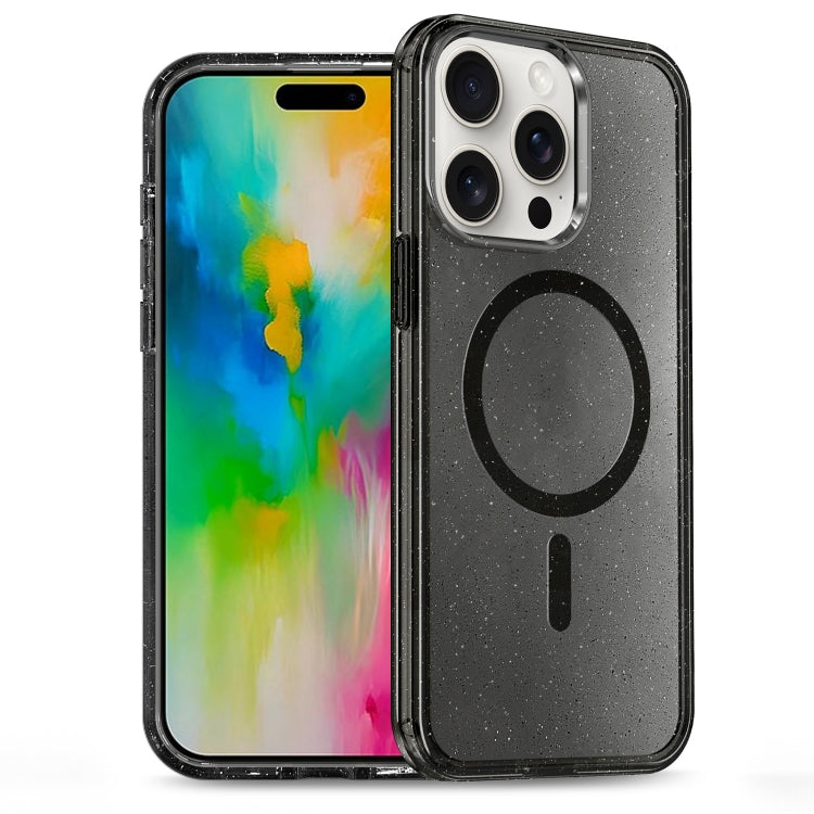 Glitter Powder TPU Hybrid PC MagSafe Phone Case, For iPhone 16 Pro Max, For iPhone 16 Pro, For iPhone 16 Plus, For iPhone 16