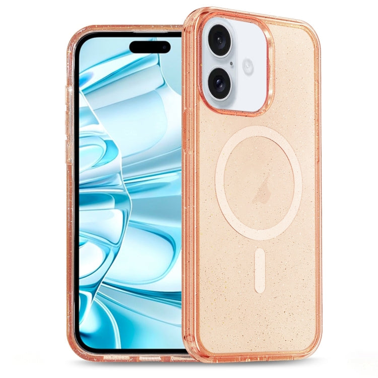 Glitter Powder TPU Hybrid PC MagSafe Phone Case, For iPhone 16 Pro Max, For iPhone 16 Pro, For iPhone 16 Plus, For iPhone 16