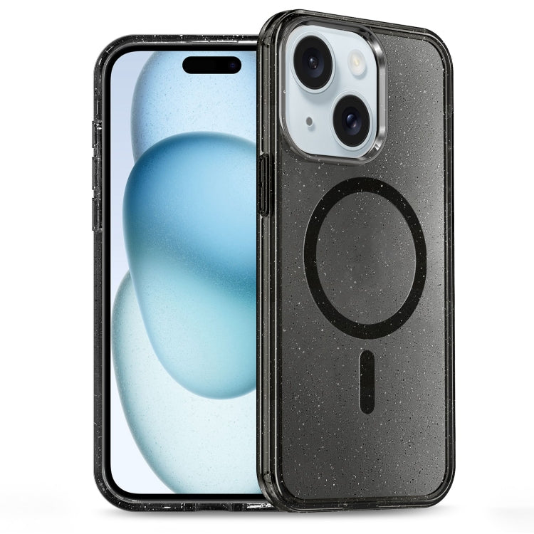 Glitter Powder TPU Hybrid PC MagSafe Phone Case, For iPhone 15 Pro Max, For iPhone 15 Pro, For iPhone 15 Plus, For iPhone 15