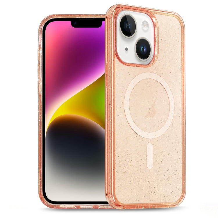 Glitter Powder TPU Hybrid PC MagSafe Phone Case, For iPhone 14 Plus, For iPhone 14, For iPhone 14 Pro, For iPhone 14 Pro Max