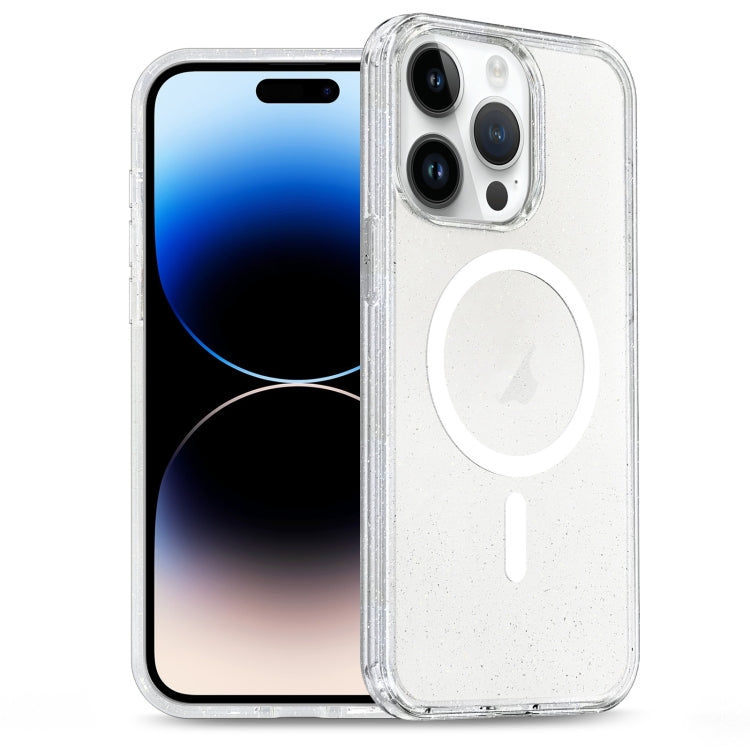 Glitter Powder TPU Hybrid PC MagSafe Phone Case, For iPhone 14 Plus, For iPhone 14, For iPhone 14 Pro, For iPhone 14 Pro Max