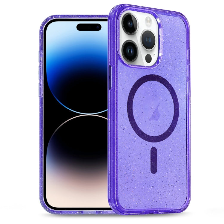 Glitter Powder TPU Hybrid PC MagSafe Phone Case, For iPhone 14 Plus, For iPhone 14, For iPhone 14 Pro, For iPhone 14 Pro Max