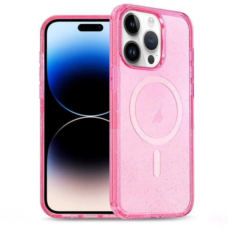 Glitter Powder TPU Hybrid PC MagSafe Phone Case, For iPhone 14 Plus, For iPhone 14, For iPhone 14 Pro, For iPhone 14 Pro Max