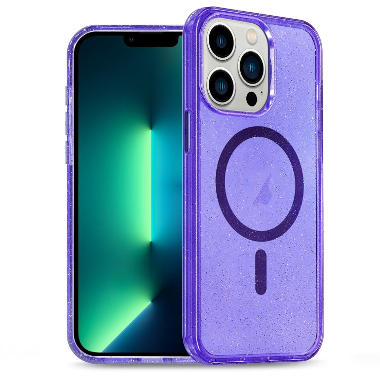 Glitter Powder TPU Hybrid PC MagSafe Phone Case, For iPhone 13 Pro Max, For iPhone 13 Pro, For iPhone 13, For iPhone 12