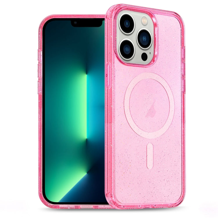 Glitter Powder TPU Hybrid PC MagSafe Phone Case, For iPhone 13 Pro Max, For iPhone 13 Pro, For iPhone 13, For iPhone 12