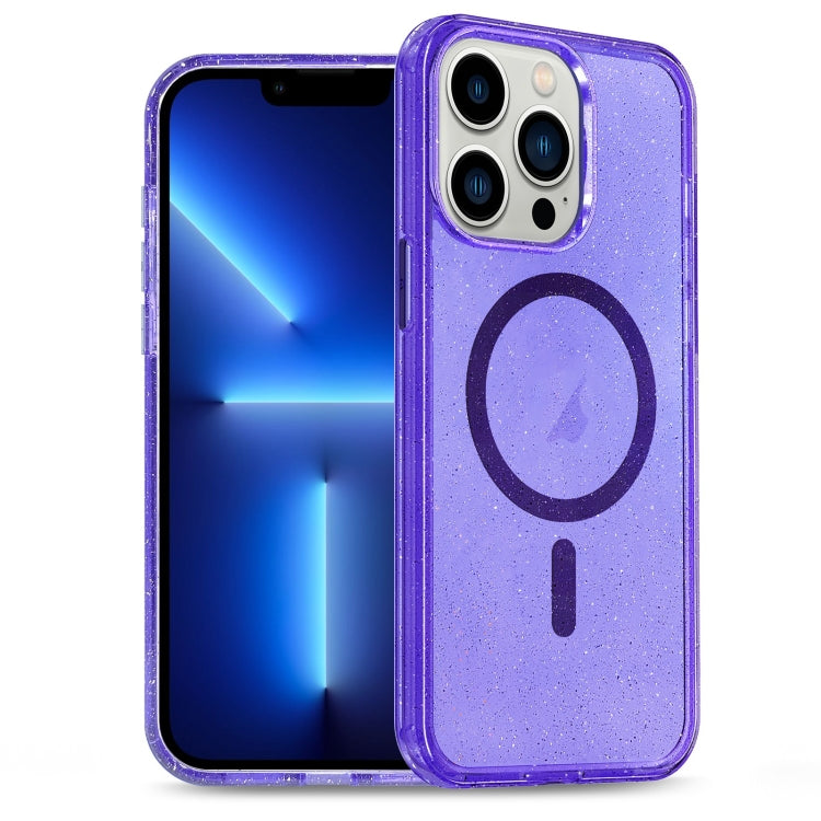 Glitter Powder TPU Hybrid PC MagSafe Phone Case, For iPhone 13 Pro Max, For iPhone 13 Pro, For iPhone 13, For iPhone 12