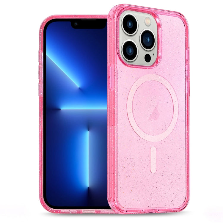 Glitter Powder TPU Hybrid PC MagSafe Phone Case, For iPhone 13 Pro Max, For iPhone 13 Pro, For iPhone 13, For iPhone 12