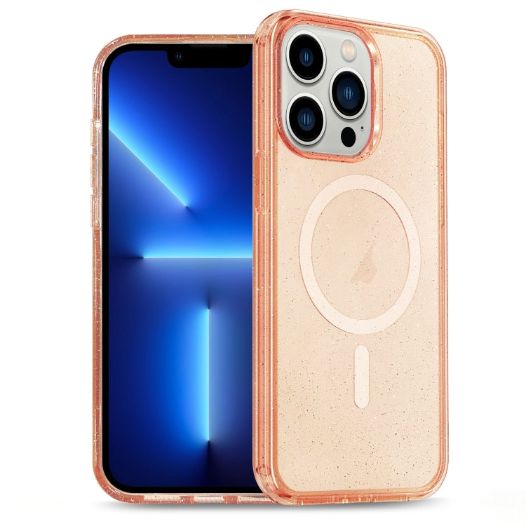 Glitter Powder TPU Hybrid PC MagSafe Phone Case, For iPhone 13 Pro Max, For iPhone 13 Pro, For iPhone 13, For iPhone 12