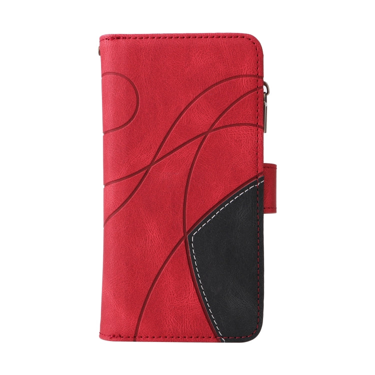 Dual-color 9 Card Slots Zipper Wallet Leather Phone Case, For iPhone 16