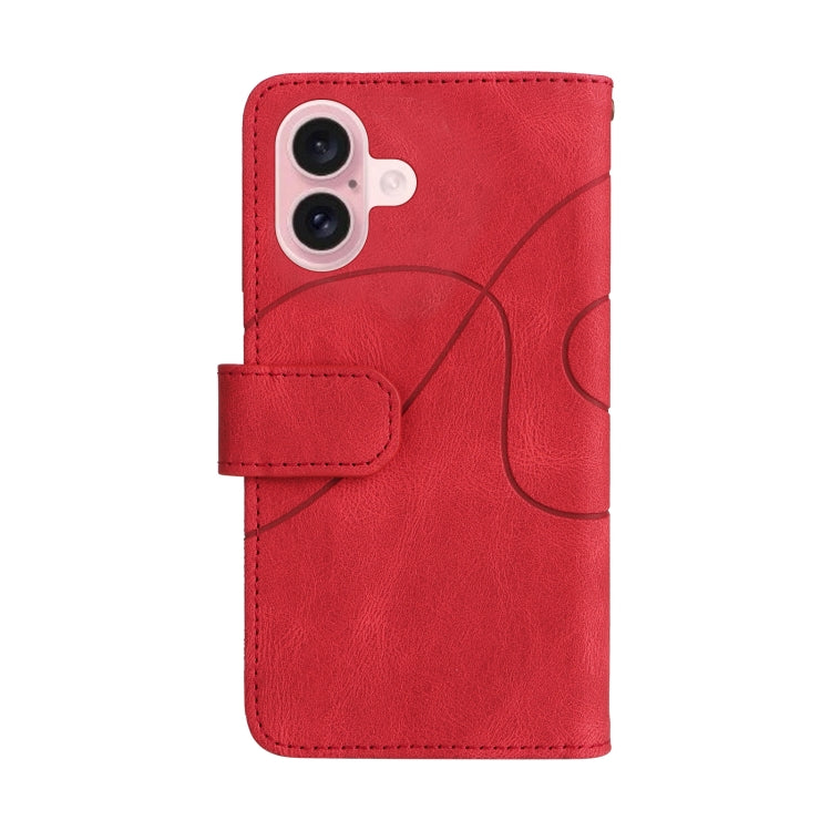 Dual-color 9 Card Slots Zipper Wallet Leather Phone Case, For iPhone 16