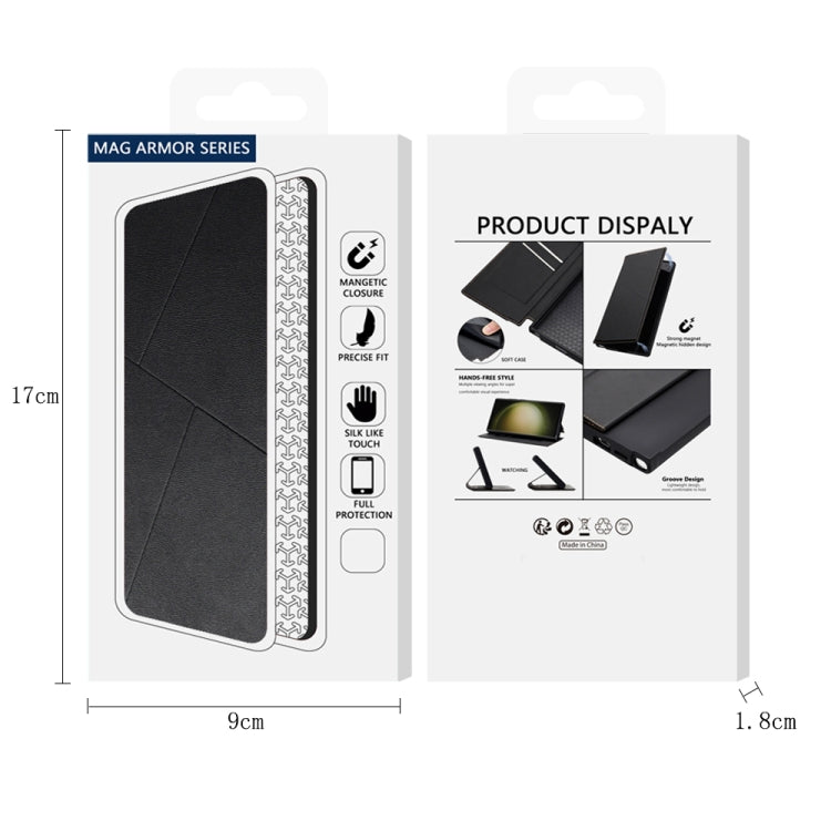 Magnetic Armor Series RFID Card Slots Leather Phone Case