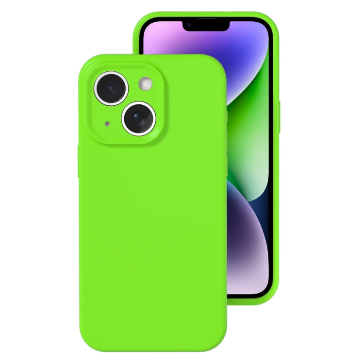 Precise Hole Liquid Silicone Jelly Color Full Coverage Phone Case, For iPhone 14 Plus