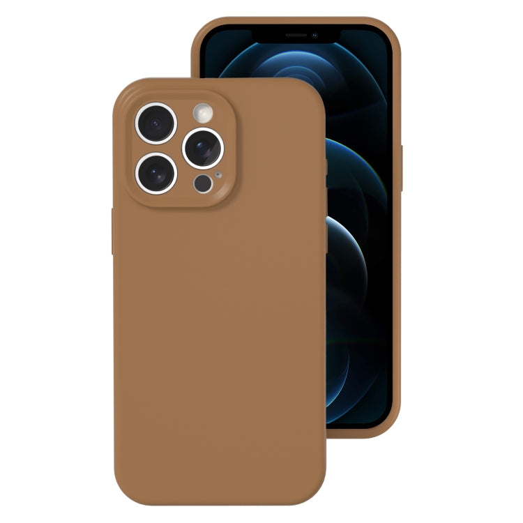Precise Hole Liquid Silicone Jelly Color Full Coverage Phone Case, For iPhone 12 Pro Max