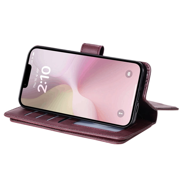 Multi-Function Wallet 10 Card Slots Leather Phone Case, iPhone 16e, For iPhone 16 Pro Max, For iPhone 16 Pro, For iPhone 16 Plus