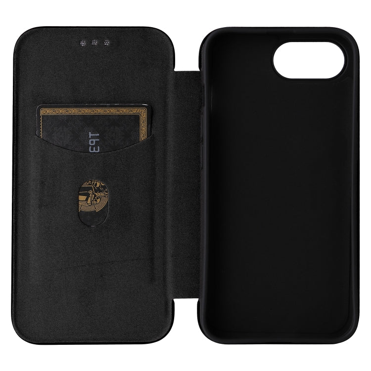 Carbon Fiber Texture Flip Leather Phone Case