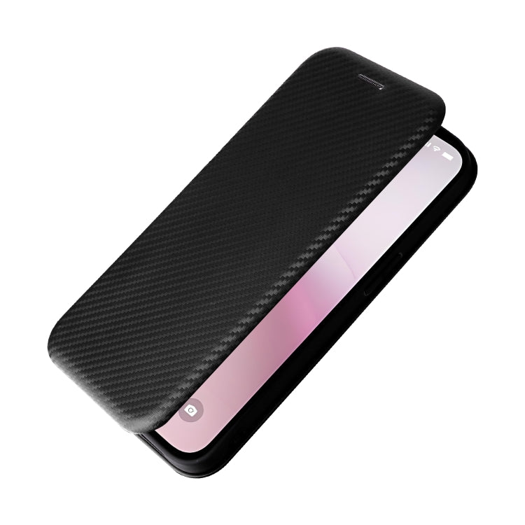 Carbon Fiber Texture Flip Leather Phone Case