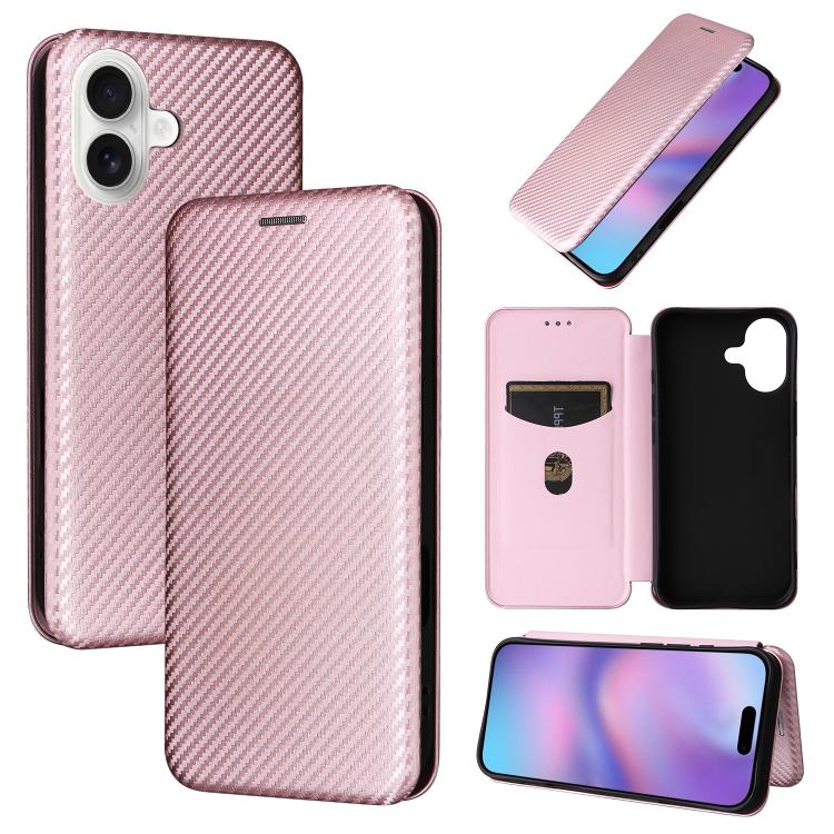 Carbon Fiber Texture Flip Leather Phone Case