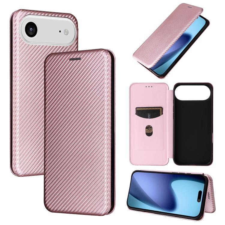 Carbon Fiber Texture Flip Leather Phone Case