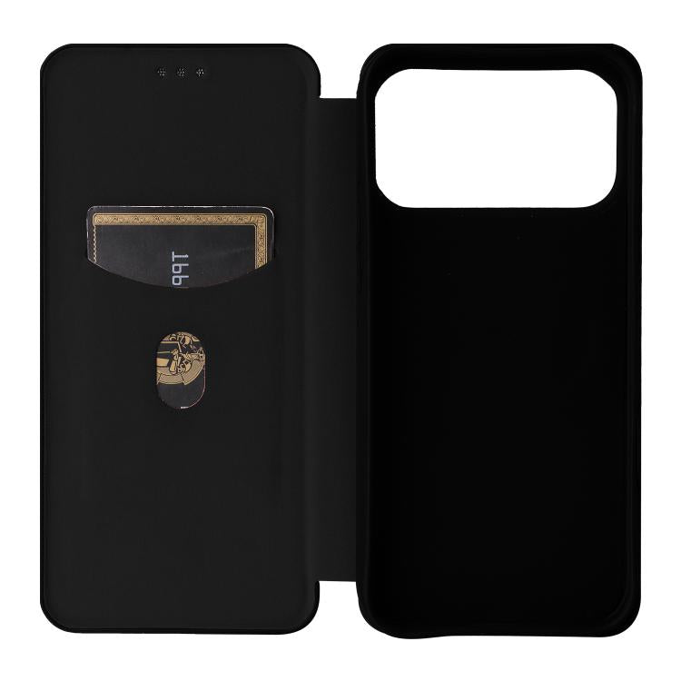 Carbon Fiber Texture Flip Leather Phone Case