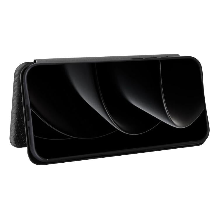 Carbon Fiber Texture Flip Leather Phone Case