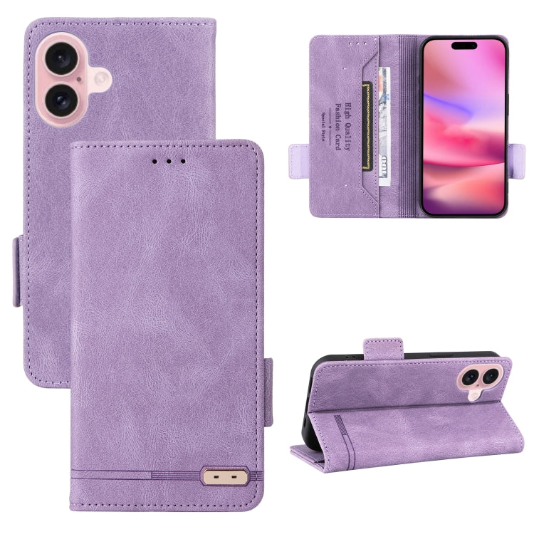 Magnetic Clasp Leather Phone Case, For iPhone 16 Pro Max, For iPhone 16 Pro, For iPhone 16 Plus, For iPhone 16