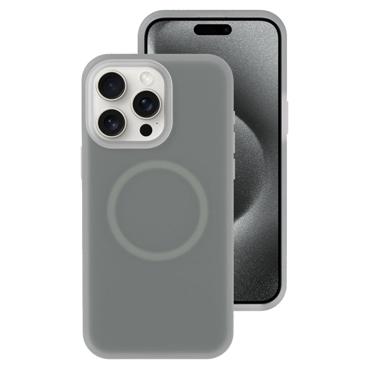 Jelly Liquid Silicone MagSafe Magnetic Phone Case, For iPhone 15 Pro, For iPhone 15 Plus