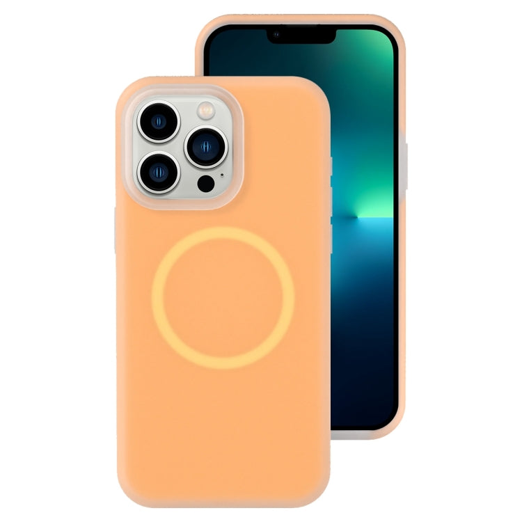 Jelly Liquid Silicone MagSafe Magnetic Phone Case, For iPhone 14 Pro Max, For iPhone 13 Pro Max