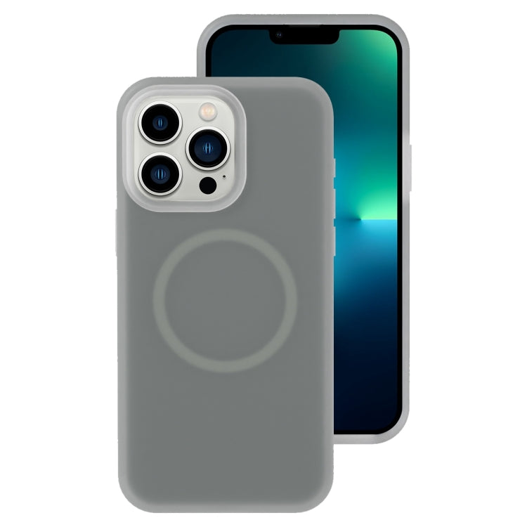 Jelly Liquid Silicone MagSafe Magnetic Phone Case, For iPhone 14 Pro Max, For iPhone 13 Pro Max