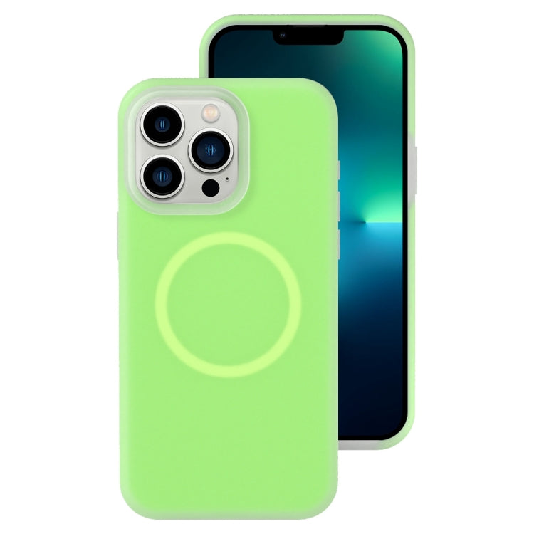 Jelly Liquid Silicone MagSafe Magnetic Phone Case, For iPhone 14 Pro Max, For iPhone 13 Pro Max