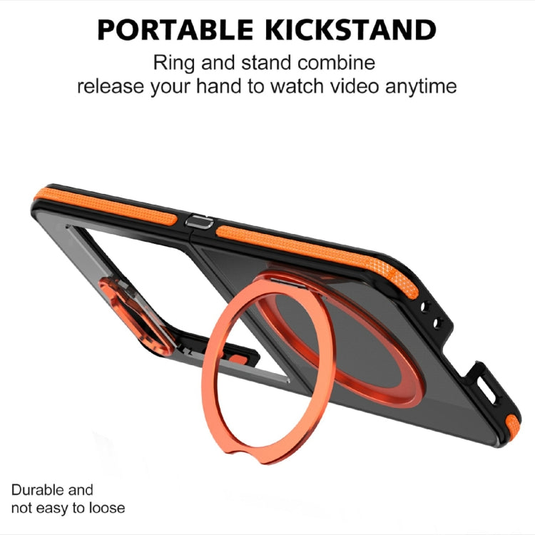 Dual-Color Skin Feel 360 Rotating Holder Phone Case