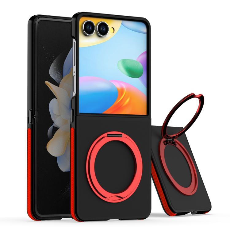 Dual-Color Skin Feel 360 Rotating Holder Phone Case