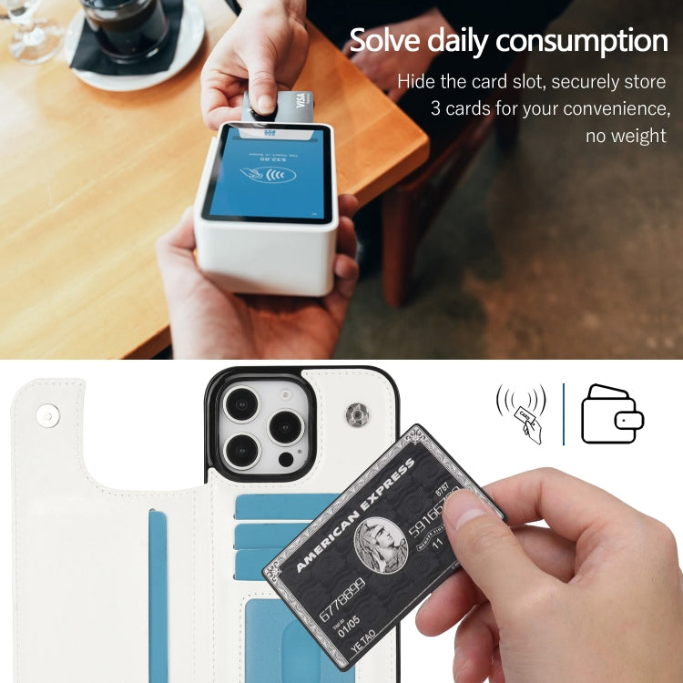 Double Buckle Crazy Horse Texture PU Phone Case, For iPhone 16 Pro Max, For iPhone 16 Pro, For iPhone 16 Plus