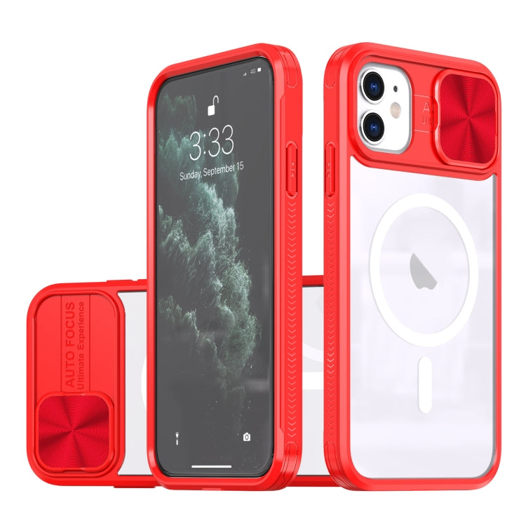 Clear Acrylic + PC + TPU MagSafe Lens Sliding Cover Full Coverage Phone Case, For iPhone 12 Pro Max, For iPhone 11 Pro Max, For iPhone 11