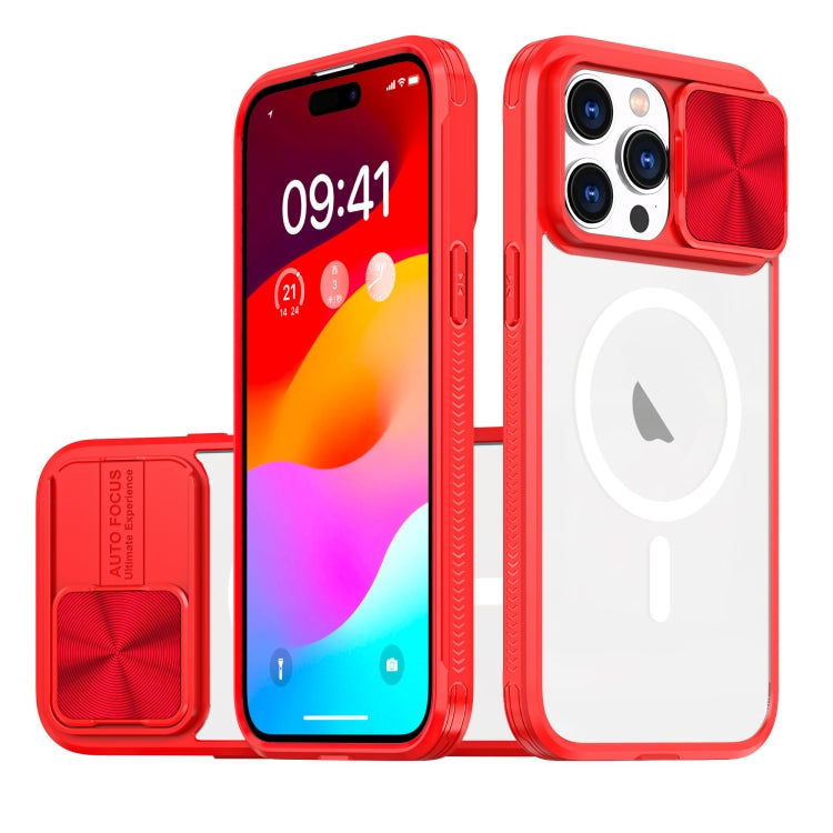 Clear Acrylic + PC + TPU MagSafe Lens Sliding Cover Full Coverage Phone Case, For iPhone 12 Pro Max, For iPhone 11 Pro Max, For iPhone 11