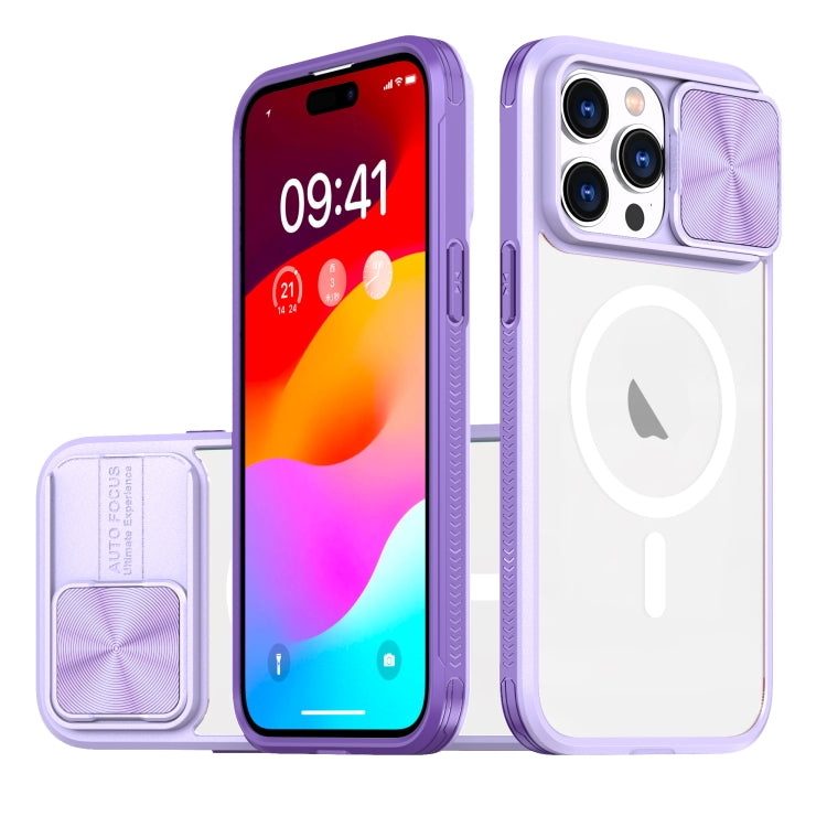 Clear Acrylic + PC + TPU MagSafe Lens Sliding Cover Full Coverage Phone Case, For iPhone 12 Pro Max, For iPhone 11 Pro Max, For iPhone 11