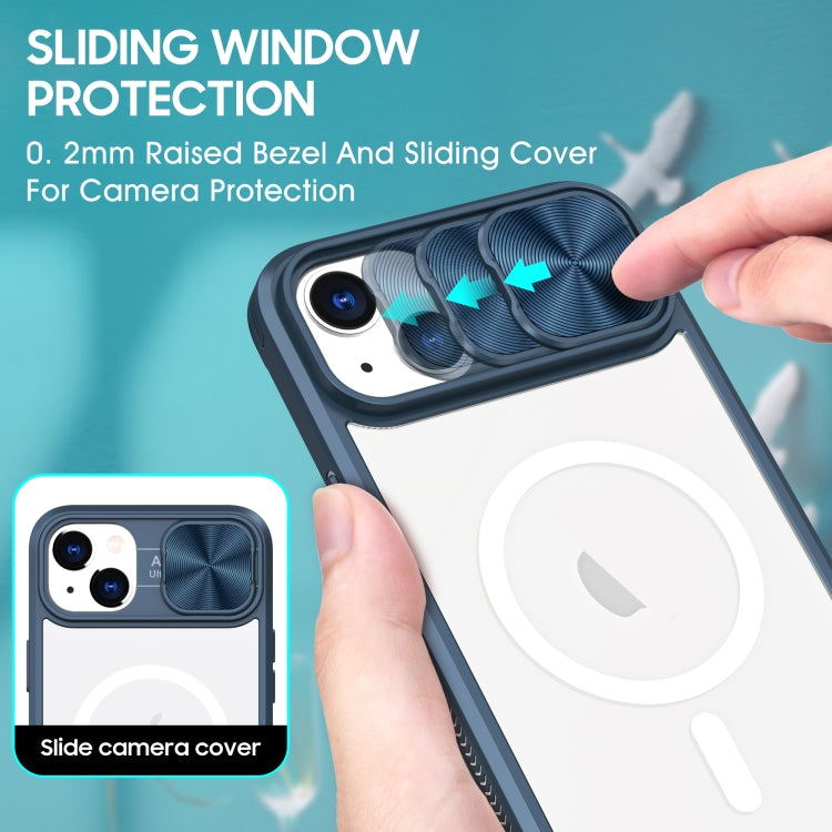 Clear Acrylic + PC + TPU MagSafe Lens Sliding Cover Full Coverage Phone Case, For iPhone 14 / 13, For iPhone 14 Pro Max, For iPhone 12