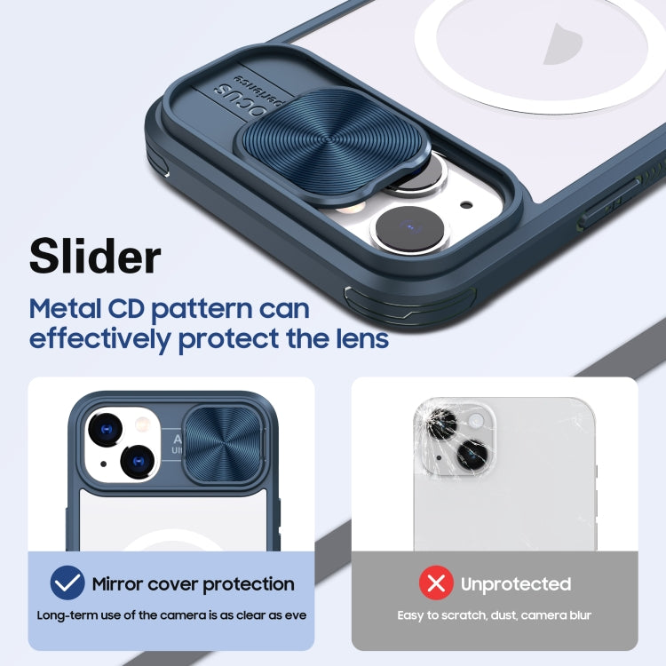 Clear Acrylic + PC + TPU MagSafe Lens Sliding Cover Full Coverage Phone Case, For iPhone 14 / 13, For iPhone 14 Pro Max, For iPhone 12