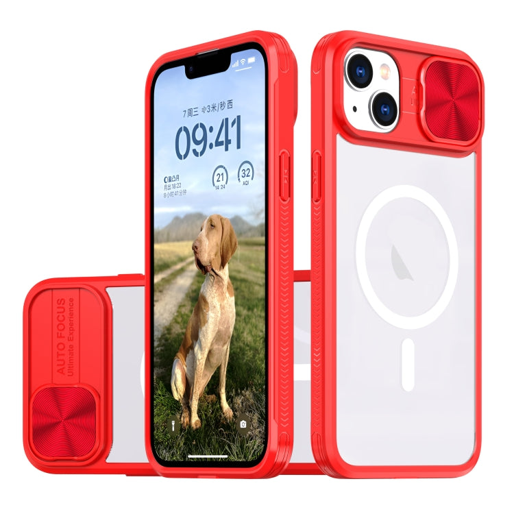 Clear Acrylic + PC + TPU MagSafe Lens Sliding Cover Full Coverage Phone Case, For iPhone 14 / 13, For iPhone 14 Pro Max, For iPhone 12
