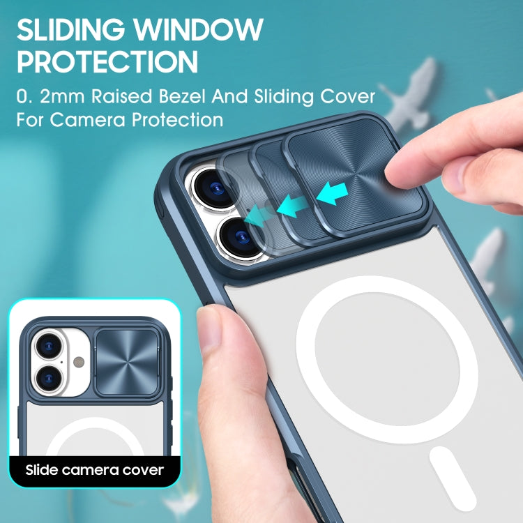 Clear Acrylic + PC + TPU MagSafe Lens Sliding Cover Full Coverage Phone Case, For iPhone 16, For iPhone 15 Pro Max, For iPhone 14 Plus