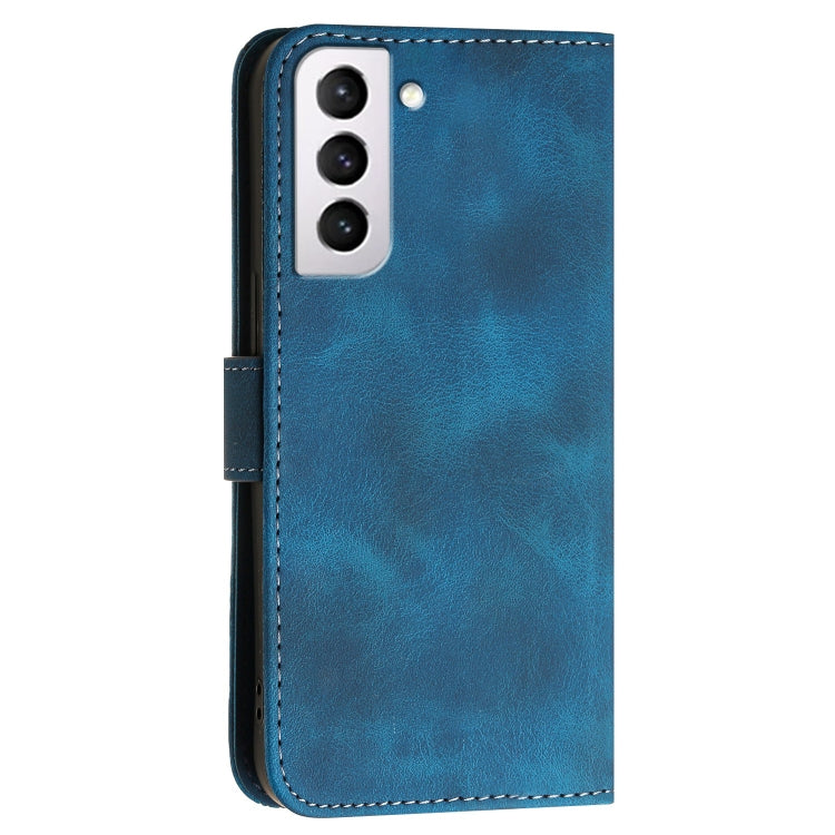 YX0080 Grid Butterfly Embossed Pattern Flip Leather Phone Case with Lanyard