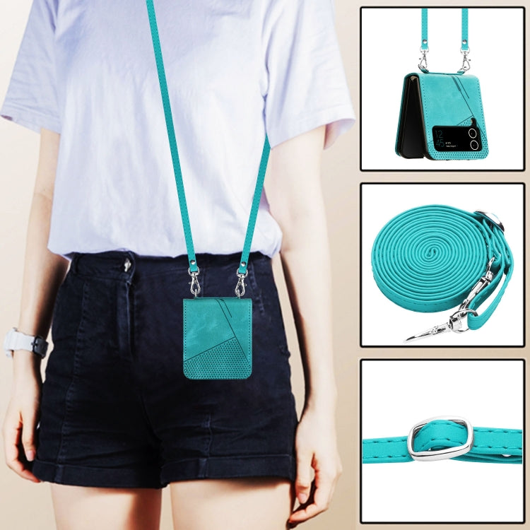 Dream Triangle Leather Phone Case with Lanyard