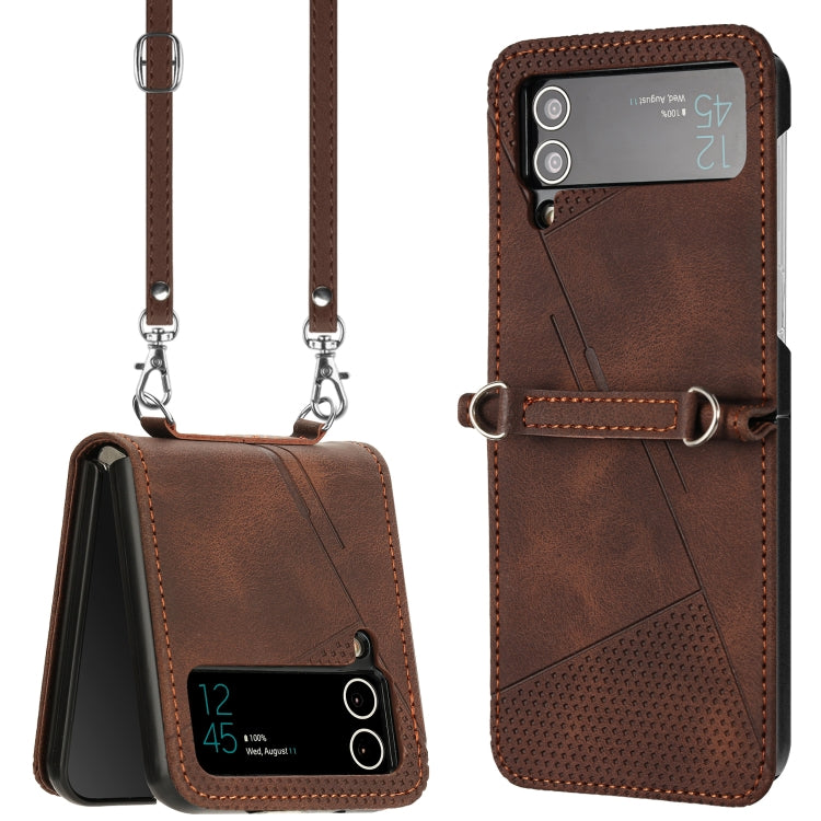 Dream Triangle Leather Phone Case with Lanyard