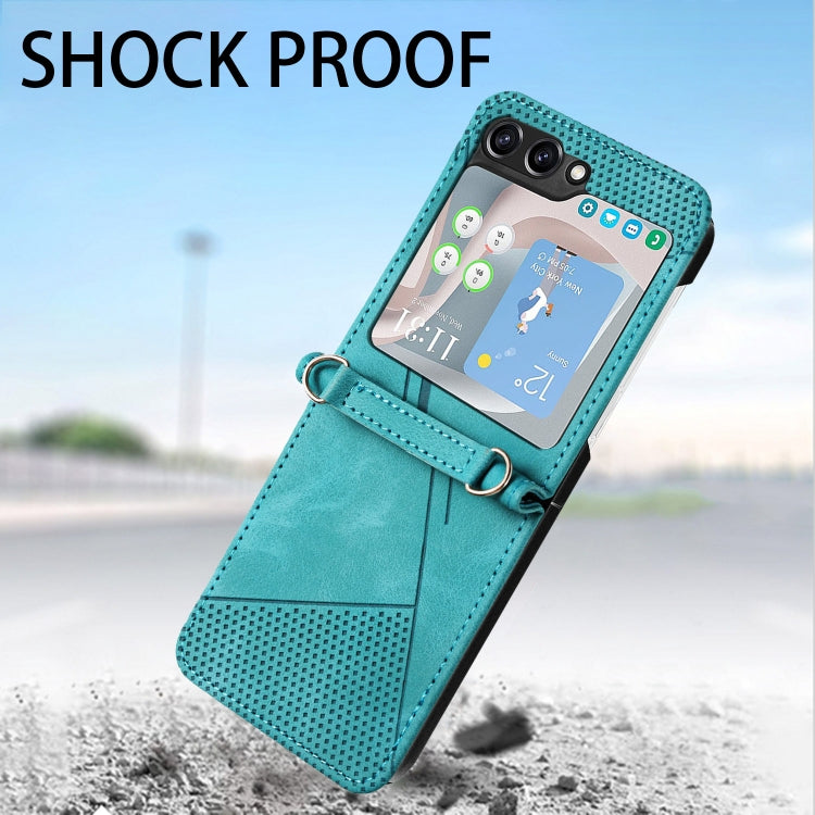 Dream Triangle Leather Phone Case with Lanyard