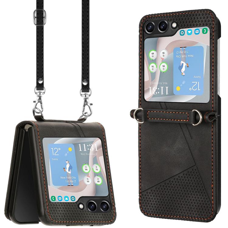 Dream Triangle Leather Phone Case with Lanyard